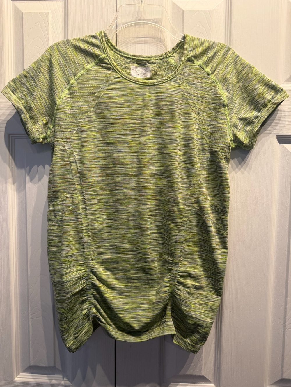 NWOT Space-Dye Athleta Fastest Track Ruched Shortsleeved Top XL